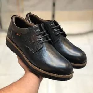 کفش چرم مردانه طرح کلاسیک برند محمودی مشکی