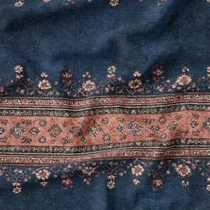 پارچه مخمل روبالشی پارچه باما طرح سه بعدی فرش ایرانی کد 5014602