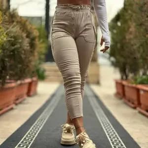 شلوار مام استایل کمر هویجی کد 50900