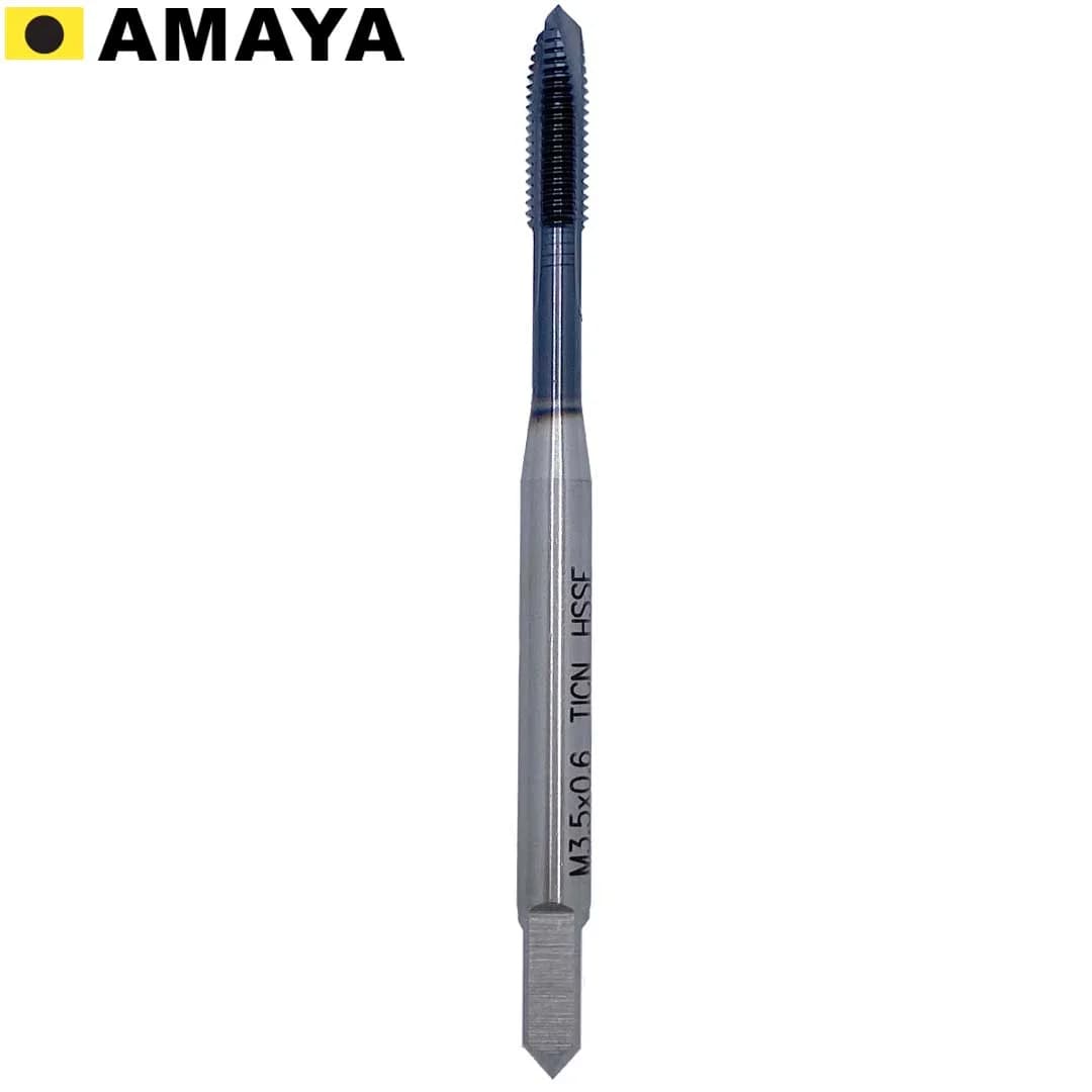 قلاویز ماشینی M3.5 مستقیم HSSE روکش TiCN برند AMAYA