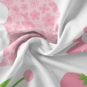 پارچه لباس مدل کرپ بوگاتی طرح کفشدوزک کد 6011253