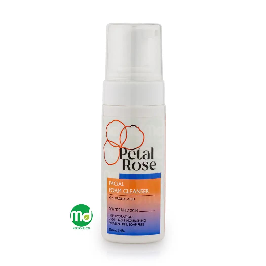 فوم شستشو صورت هیالورونیک اسید پتال رز برای پوست خشک 150ml