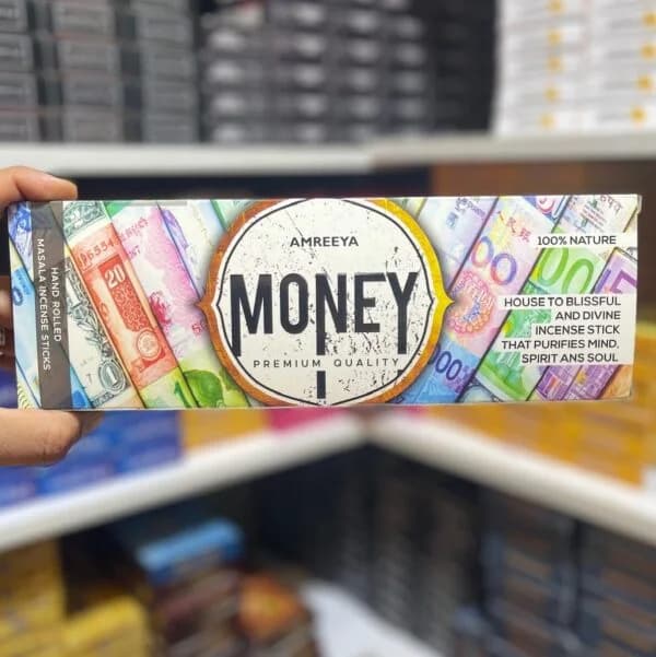 عود خوشبو کننده آمریا Amreeya مدل دست ساز مانی (پول و ثروت) Money50g