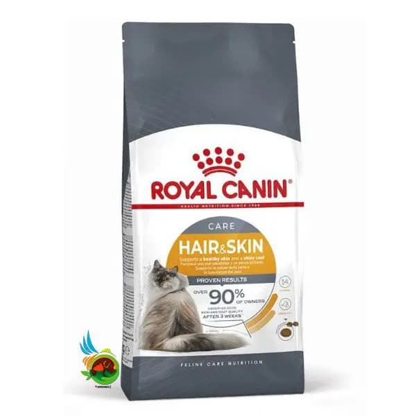غذای خشک گربه رویال کنین مدل هیر اند اسکینHair & Skin وزن ۲ کیلوگرم