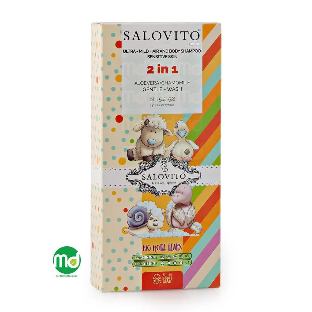 شامپو بسیار ملایم سر و بدن سالوویتو برای کودکان 230ml