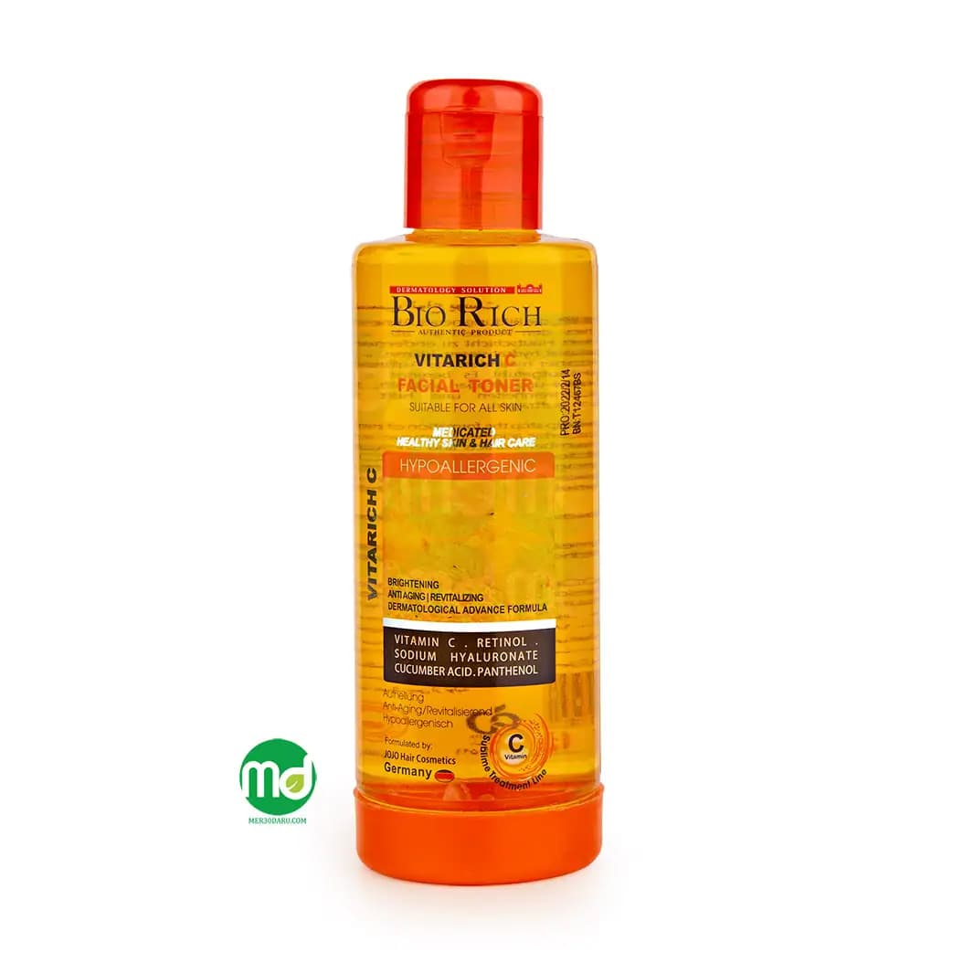 تونر ویتامین سی بایو ریچ مناسب انواع پوست فاقد پارابن و الکل 200ml