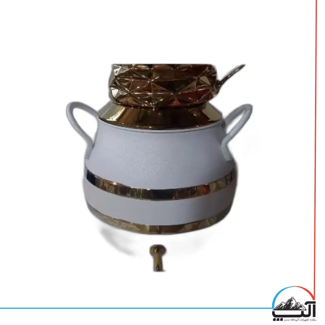کتری قوری استیل رنگی طلایی کد 3