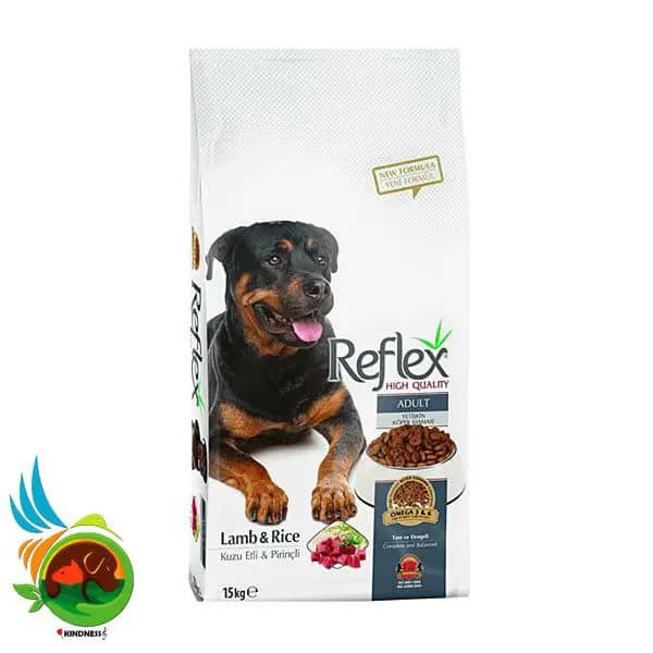 غذای خشک سگ بالغ رفلکس بره و برنج Reflex lamb & rice adult وزن ۱۵ کیلوگرم