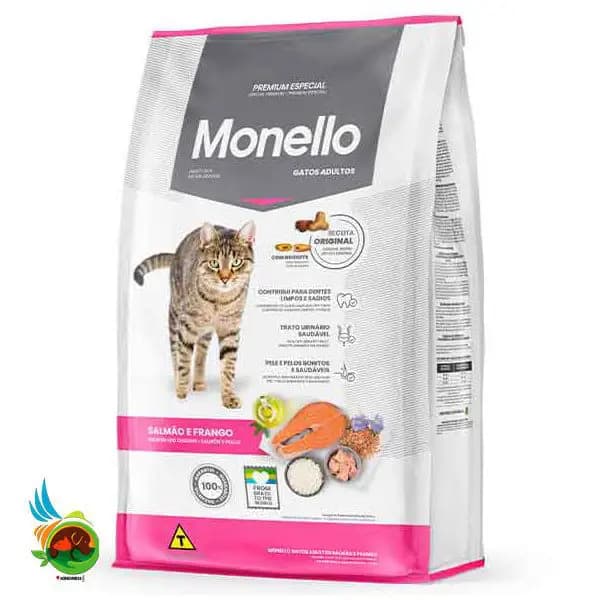 غذای خشک گربه بالغ مونلو با سالمون و مرغ Monello adult cat salmon & chicken وزن ۱۵ کیلوگرم