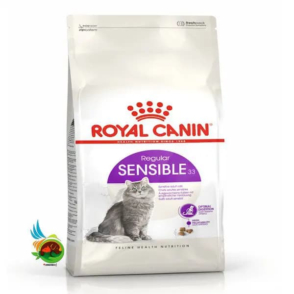 غذای خشک گربه بالغ سنسیبل رویال کنین Royal canin sensible وزن ۴۰۰ گرم