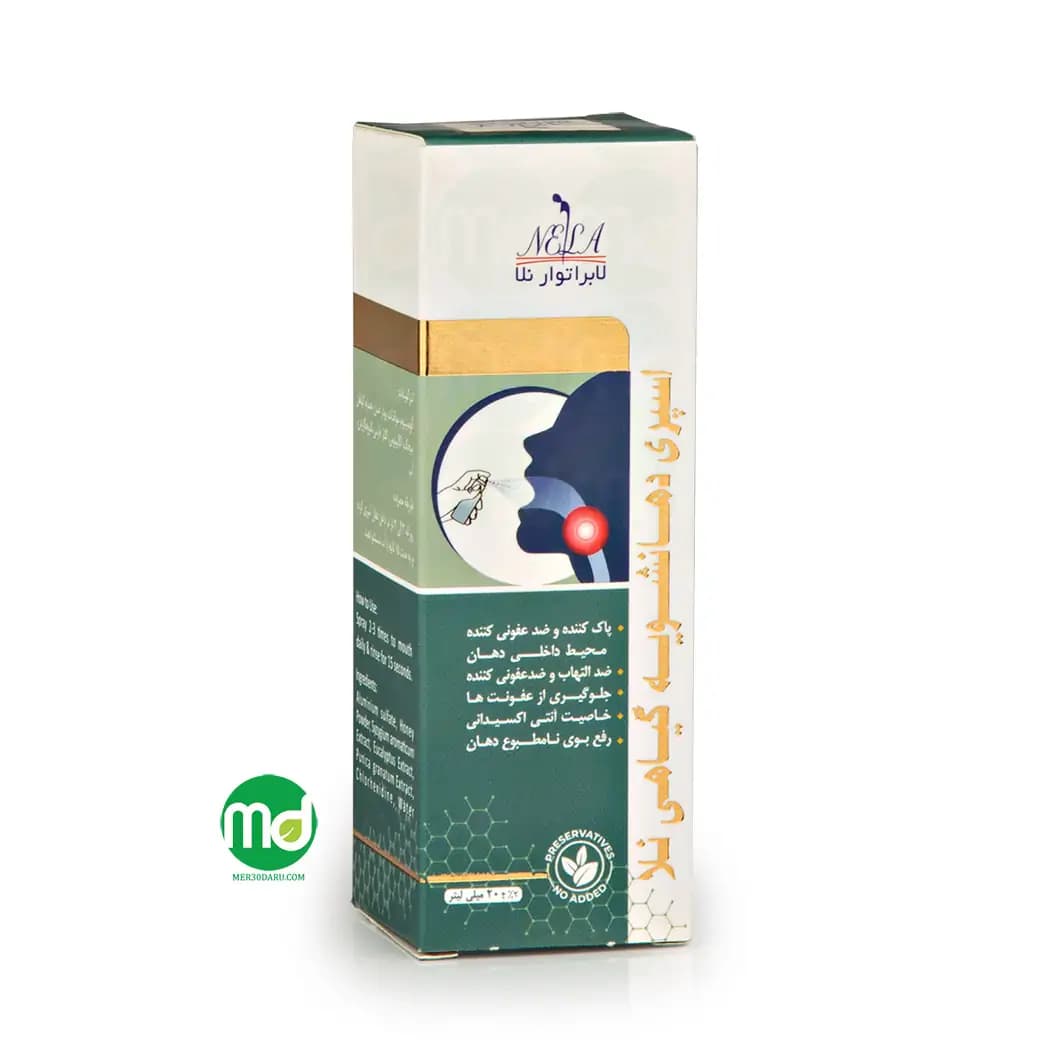 اسپری دهان شویه نلا رفع بوی بد دهان و دندان