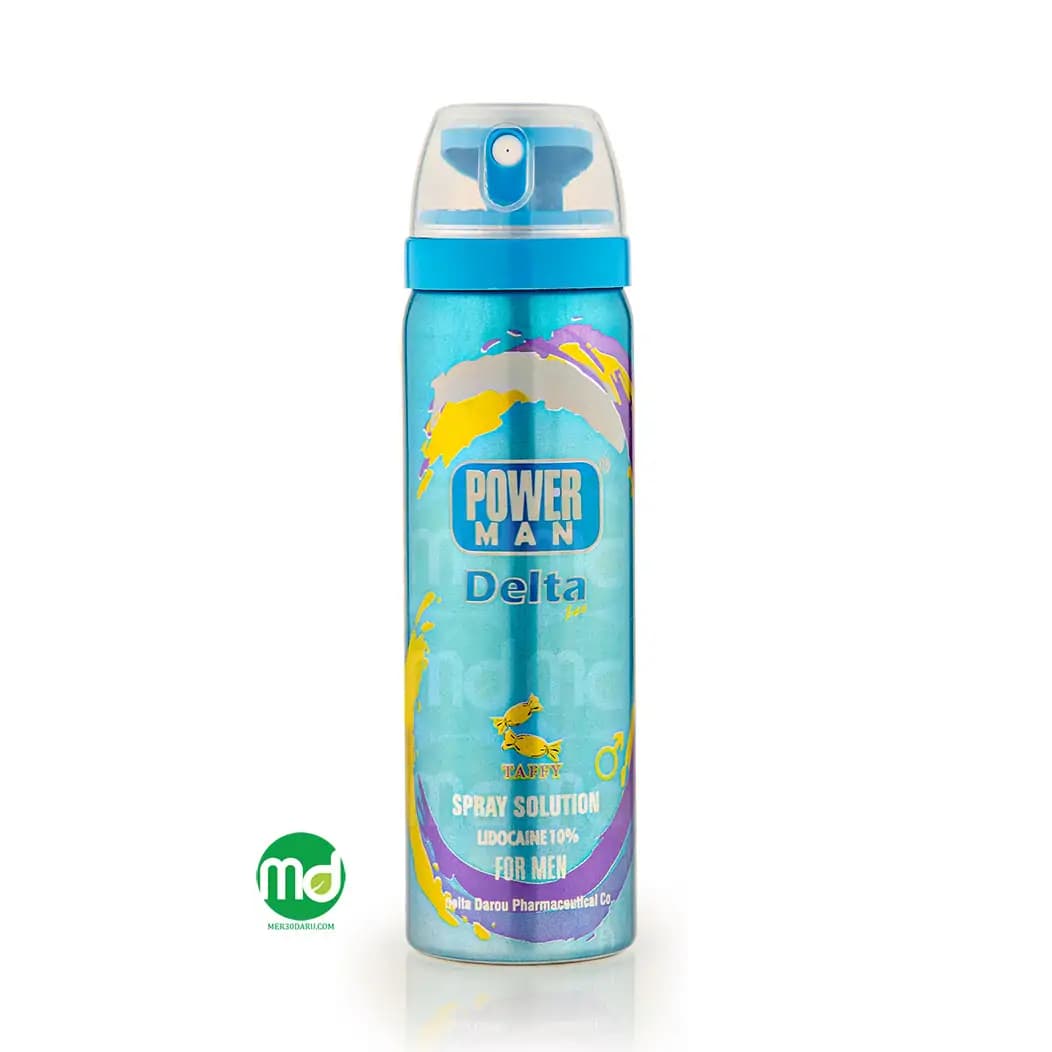 اسپری تأخیری تافی دلتا پاورمن حاوی لیدوکائین 10درصد 65ml