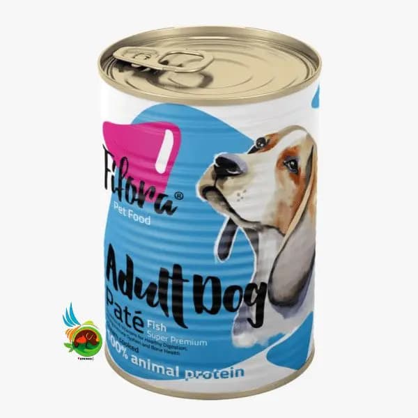 کنسرو سوپر پریمیوم سگ بالغ نژاد متوسط فیفورا مدل پته طعم ماهی Fifora pate for adult dogs with fish وزن ۴۰۰ گرم