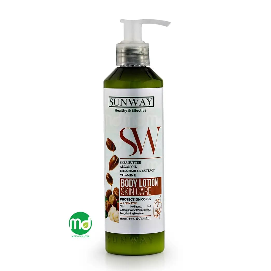 لوسیون بدن مرطوب کننده سان وی مناسب برای انواع پوست 250ml