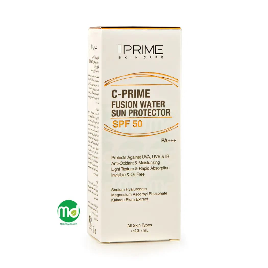 ضد آفتاب فلوئید ویتامین C پرایم فاقد رنگ مناسب انواع پوست SPF 50