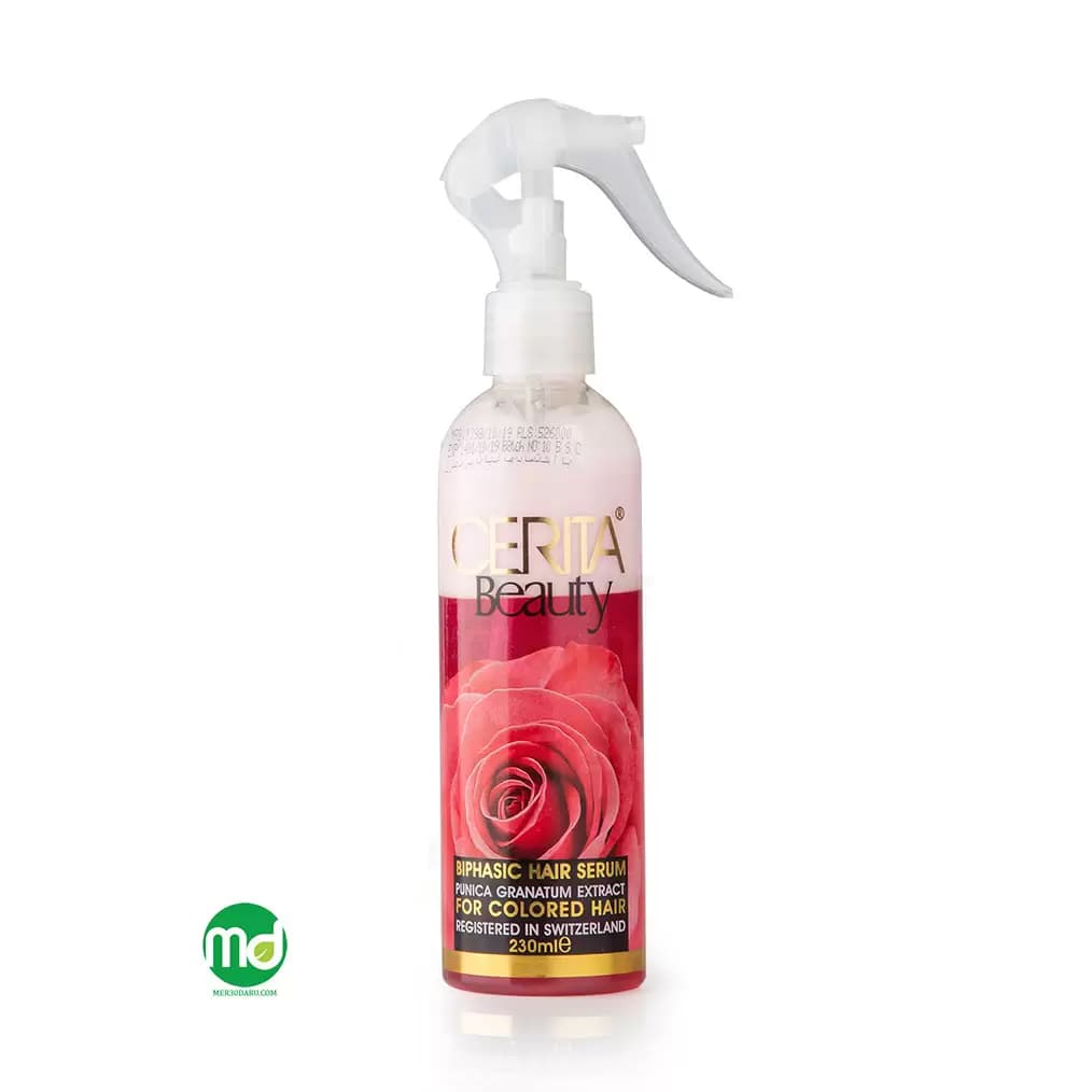 اسپری دو فاز تغذیه کننده مو سریتا مناسب موهای رنگ شده 230ml