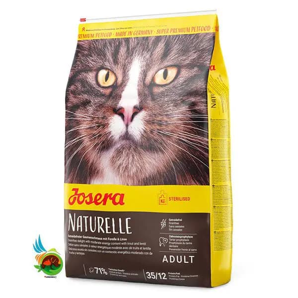 غذای خشک گربه بالغ عقیم جوسرا مدل نیچرله Josera naturelle وزن ۱۰ کیلوگرم