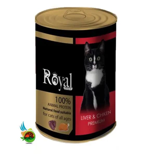 کنسرو پته گربه رویال کوکو با طعم مرغ و جگر Royal coco وزن ۳۸۰ گرم