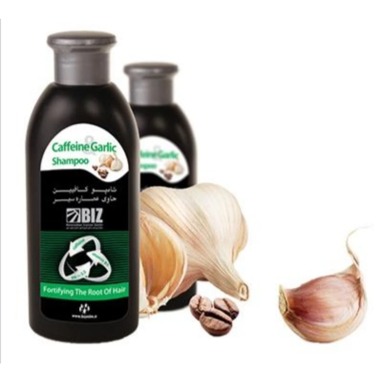 شامپو سیر کافئین بیز حجم 300 میل