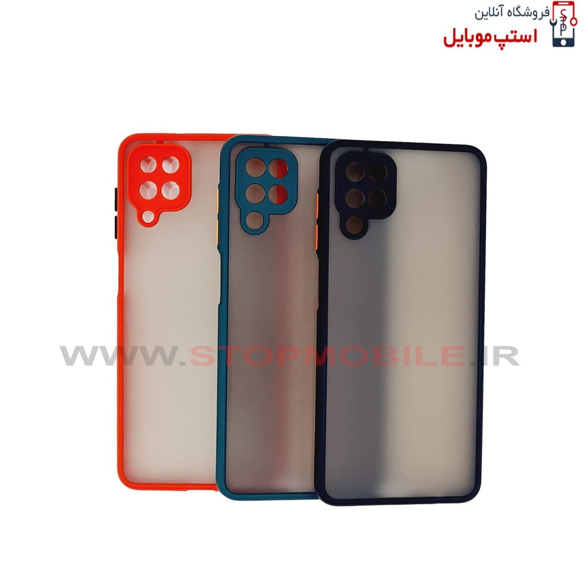 قاب گوشی سامسونگ Galaxy A12 مدل پشت مات محافظ لنز دار