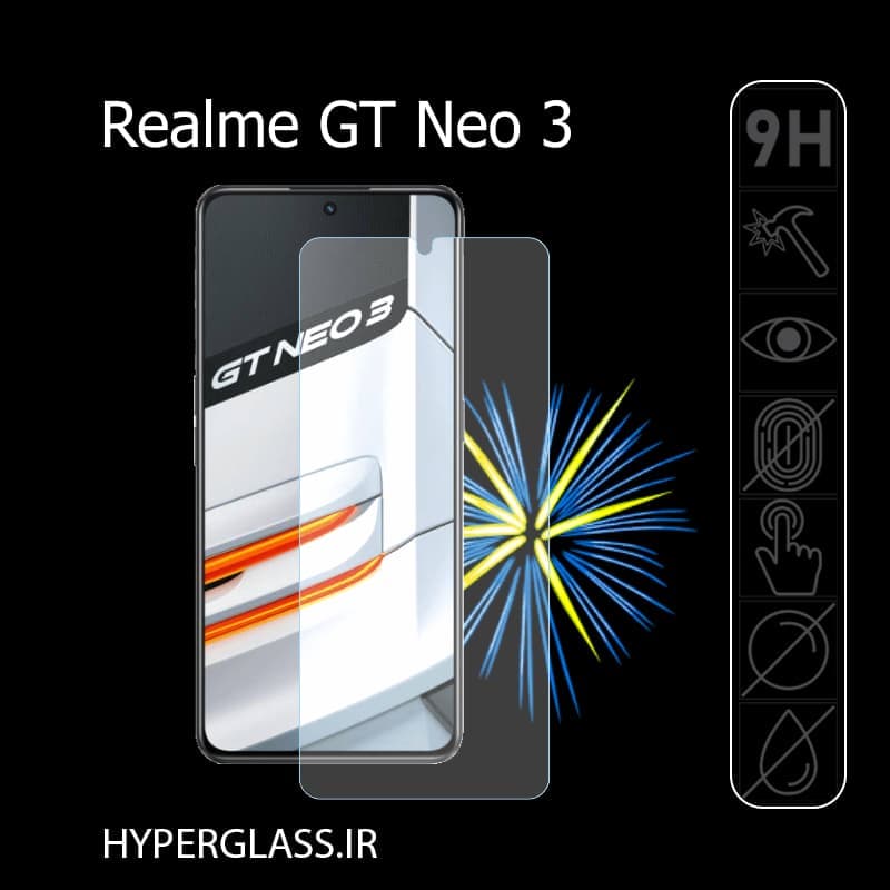 گلس محافظ صفحه نمایش نانو بلک اورجینال گوشی ریلمی Realme GT Neo 3