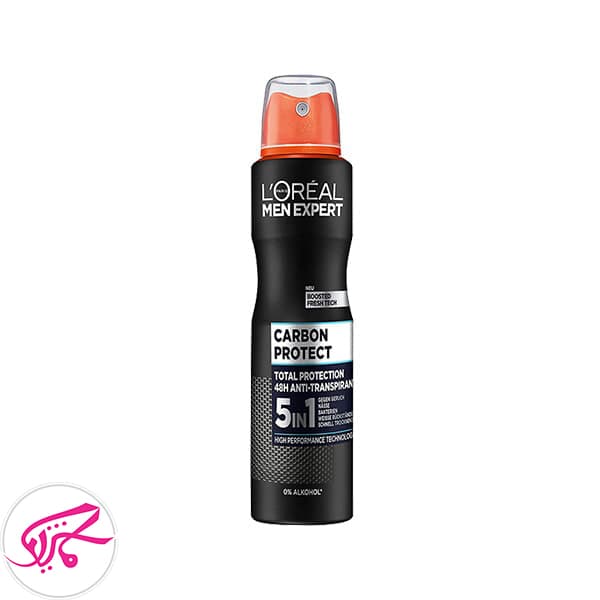 اسپری ضد تعریق لورآل کربن پروتکت Carbon Protect 5×1 حجم250ml