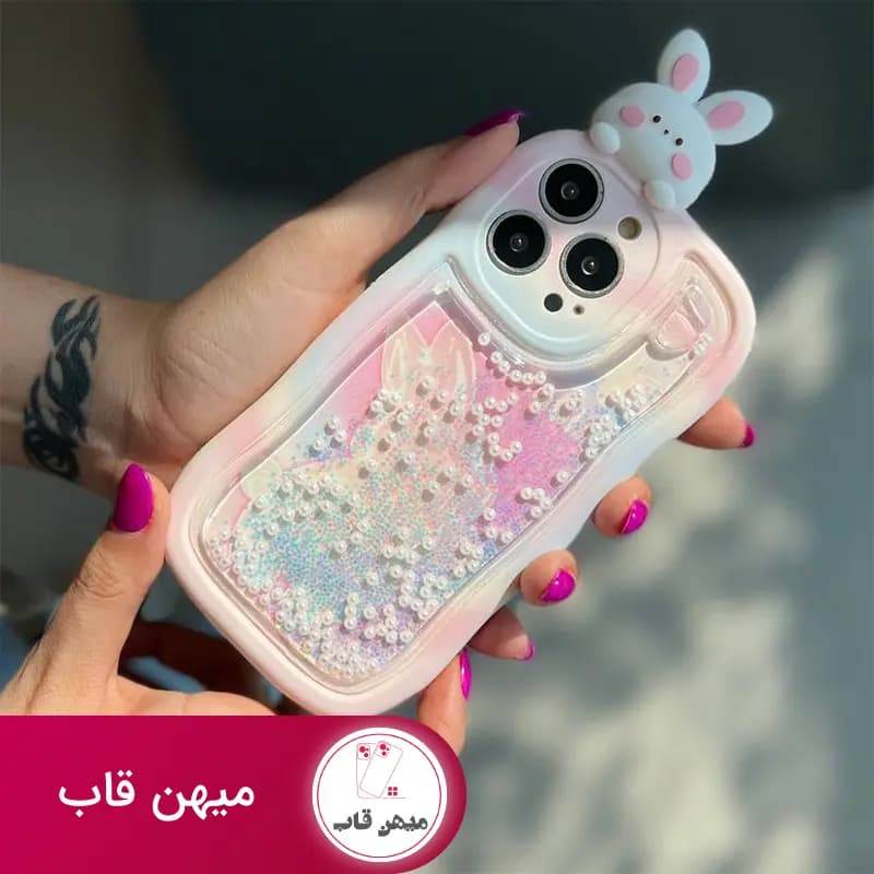 قاب گوشی آیفون Rabbit Liquid آکواریومی - کد (۱۹۸۲۱)