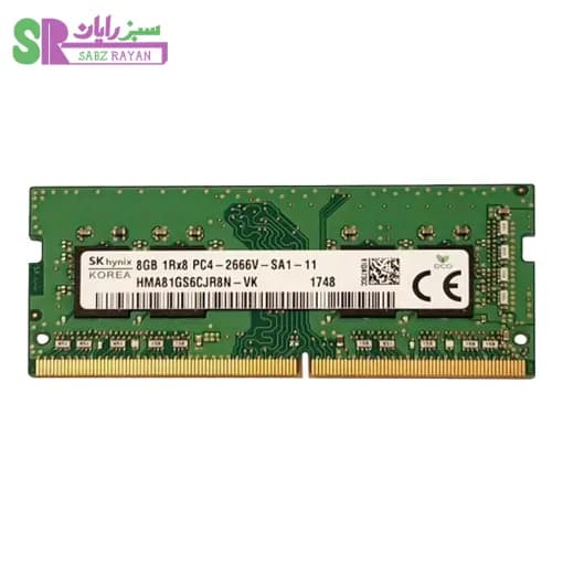 رم لپ تاپ هاینیکس مدل DDR4 2666 HMA81GS6CJR8N-VK ظرفیت 8 گیگابایت