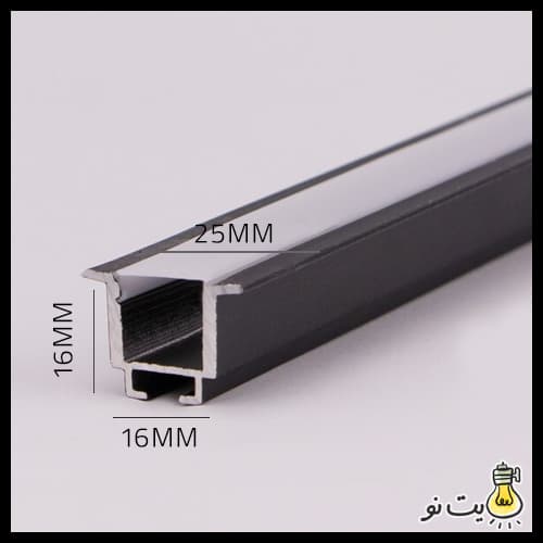 چراغ خطی لاینر توکار برش 1.6 سانت فنردار – عمق 1.6 سانت