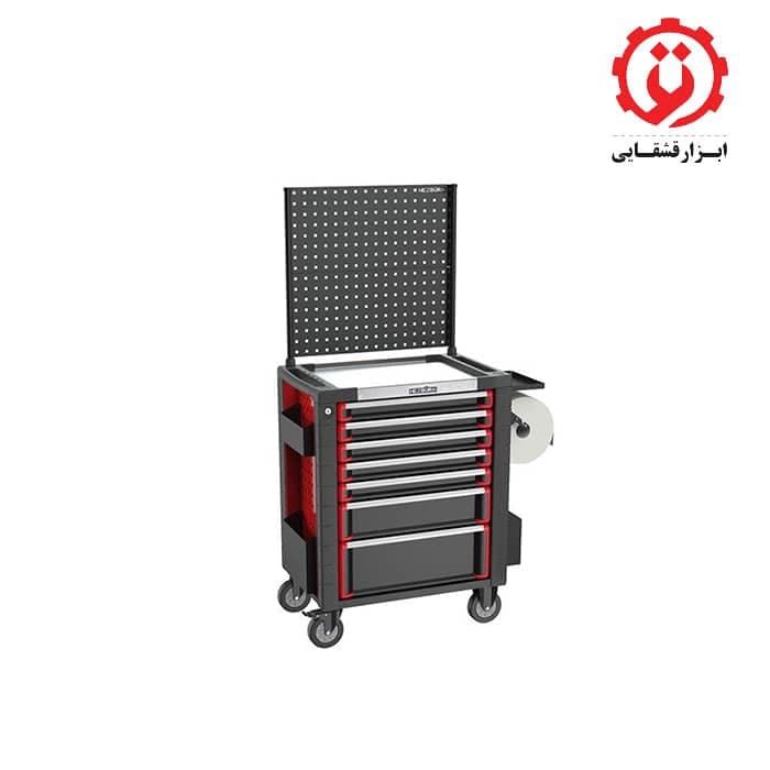 جعبه ابزار چرخ دار هفت کشویی هزبرن مدل H1407BR