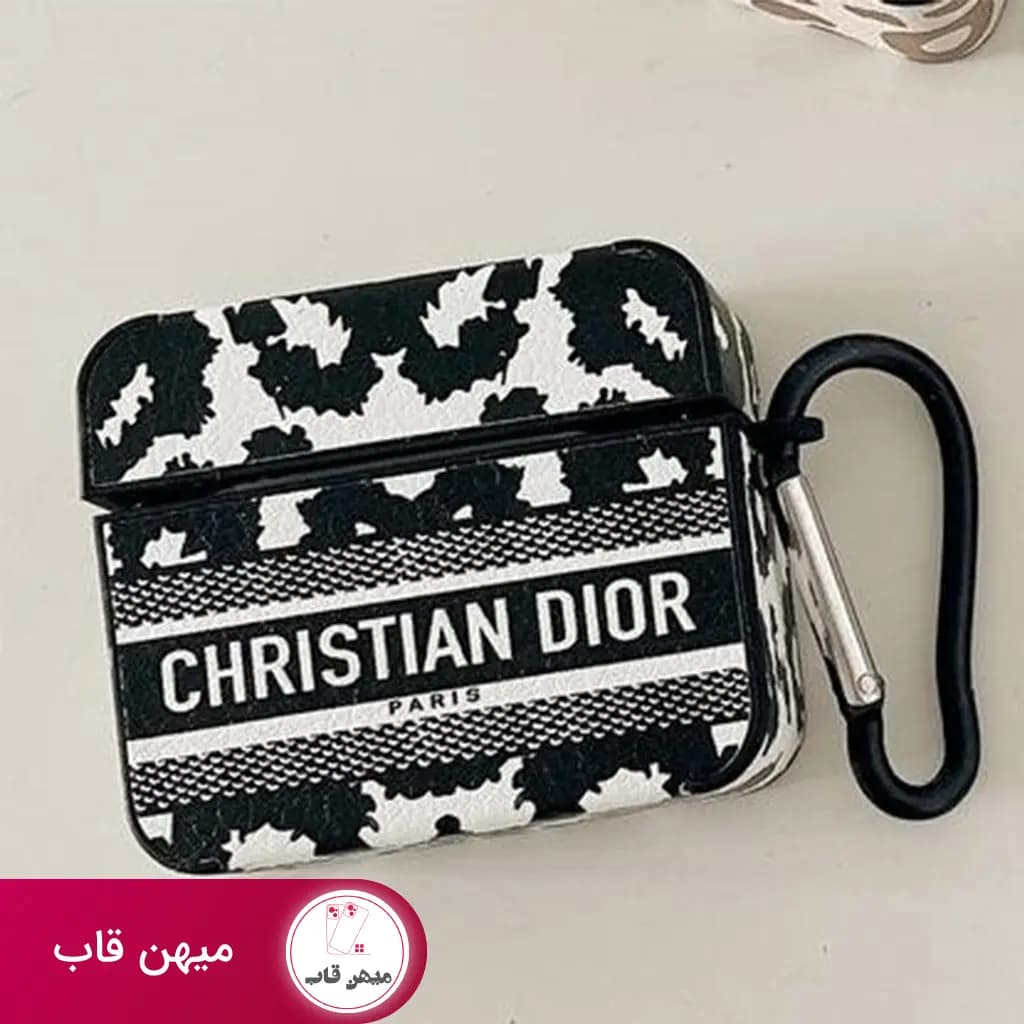 کاور ایرپاد اپل Christian dior سفید مشکی پلنگی - کد (۲۹۳۲۵)