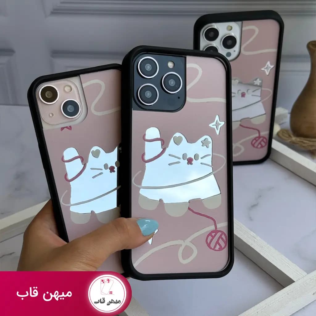 قاب گوشی آیفون گربه کاموایی آیفونی - کد (۳۰۴۰۶)