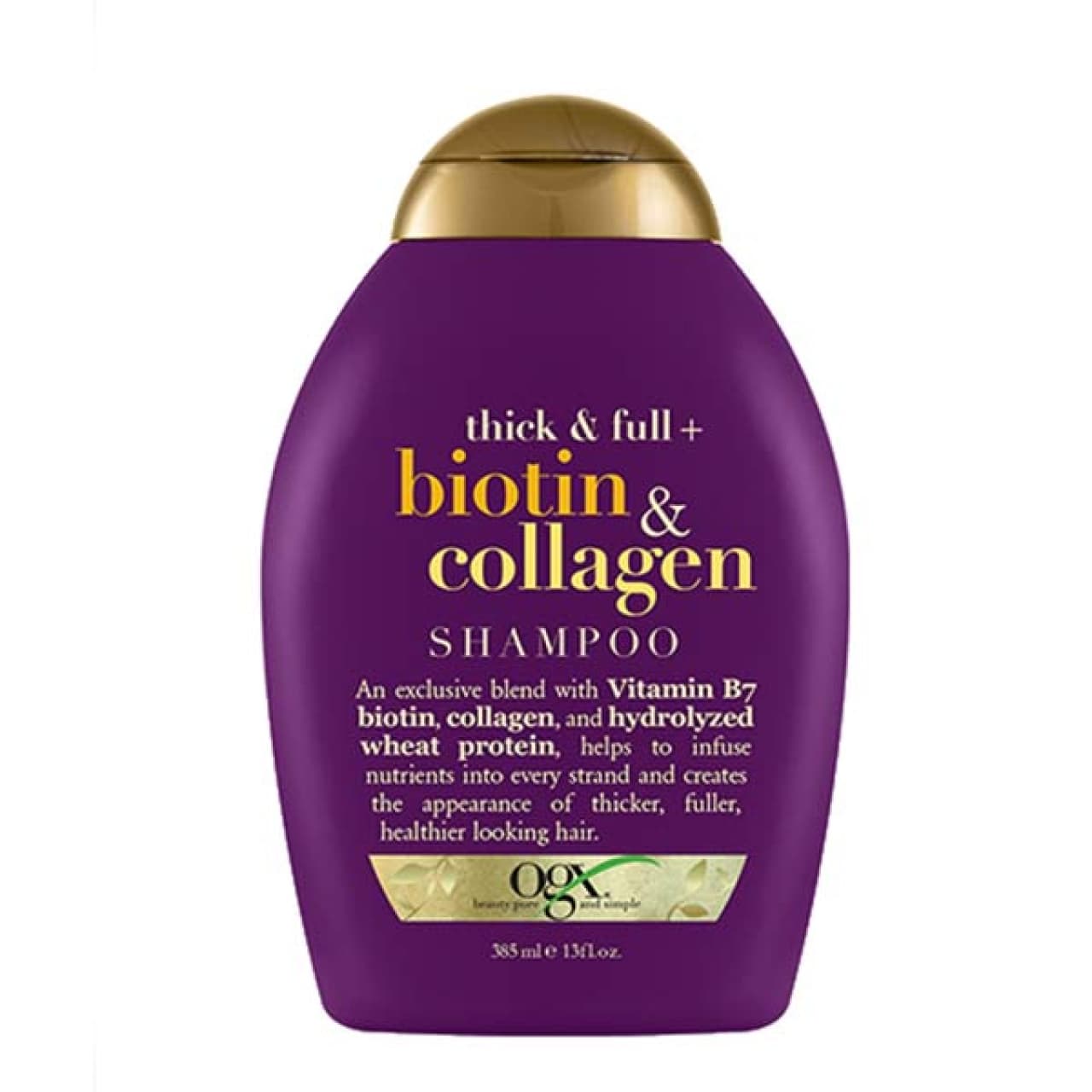 شامپو مو او جی ایکس مدل Biotin & Collagen حجم 385 میلی لیتر