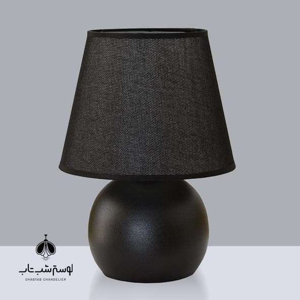 آباژور رومیزی آرتا گرد مشکی