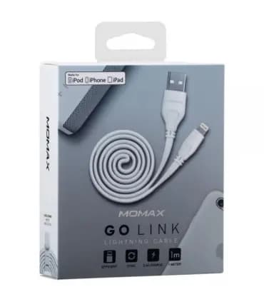 کابل شارژ و انتقال داده سریع لایتنینگ مومکس Momax Go Link Lightning Cable 1m