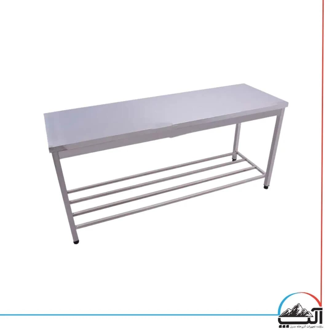 میز کار صنعتی 150 تمام استیل ضخیم