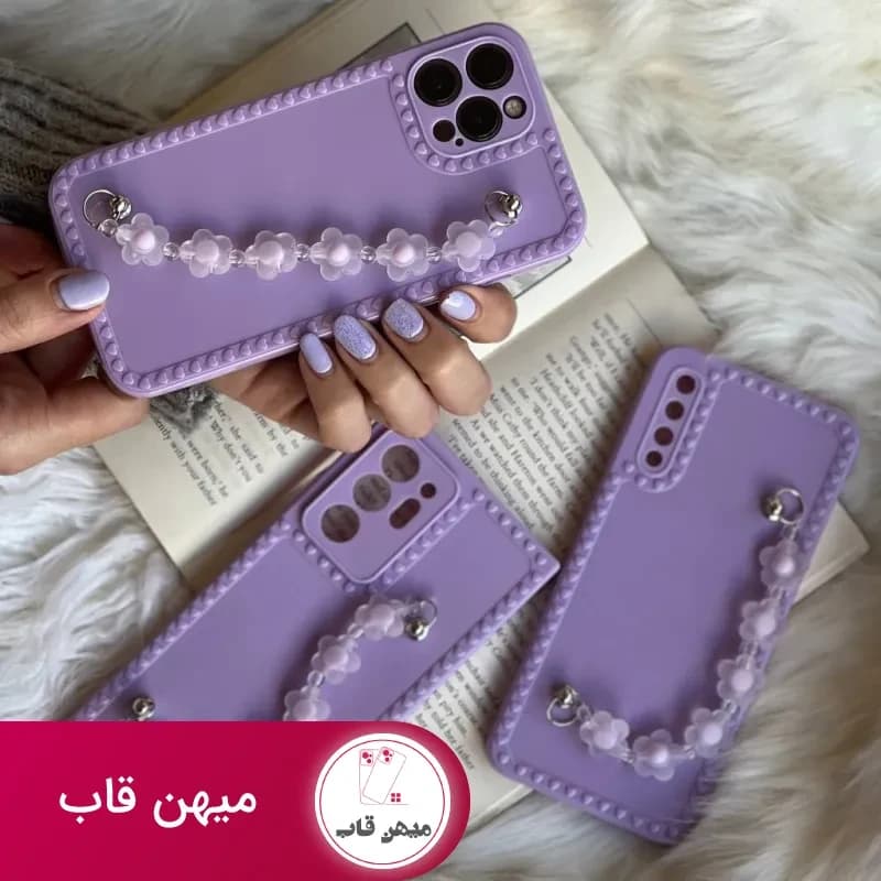 قاب موبایل سامسونگ گل لوندر بندی یاسی - کد (۱۰۰۸۶۷)