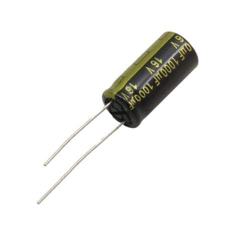 خازن الکترولیتی امپدانس پایین 1000uF / 16V ژاپنی مارک Matsushita Panasonic با طول عمر بالا
