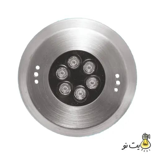 چراغ روکار استخری استیل تک رنگ 12 وات Ledman