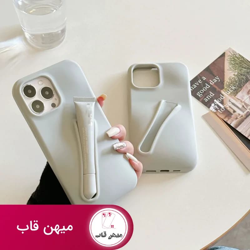 قاب پک رود همراه با لیپ ست (طوسی) - کد (۸۰۲۳۱)