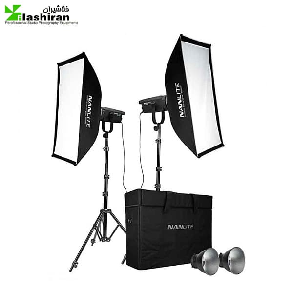 کیت نور نانلایت همراه با دو پایه و دو سافت باکسNanlite FS-150B KIT