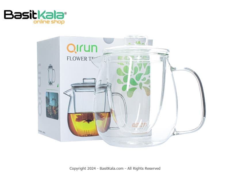قوری شیشه ای دمنوش 1200 میلی لیتر L-3 لیماز