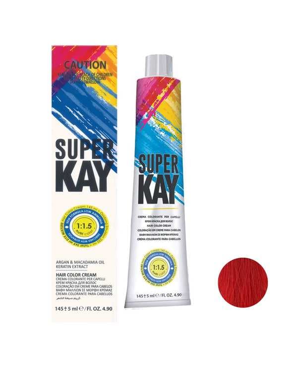 رنگ مو قرمز آتشین سوپر کی Super Kay شماره 7.66 حجم 145ml