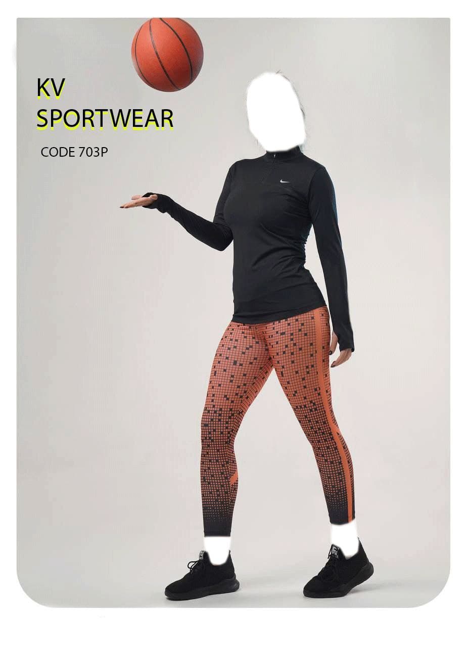 ست بلوز لگ نیم زیپ ورزشی زنانه NIKE کد 005