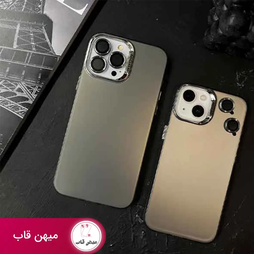 قاب گوشی آیفون مات نچرال - همراه با لنز داخل پک - کد (۳۵۳۷۸)
