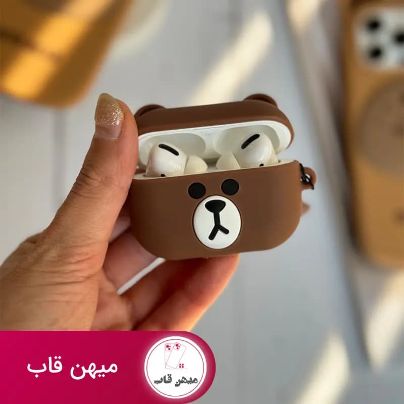 کاور ایرپاد اپل خرس بانمک سیلیکونی - کد (۴۳۵۶۷)