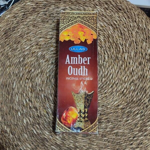 فروش عمده پک 12بستهای عود شاخهای امبر عود (Amber Oudh) برند اولاس (Ullas)