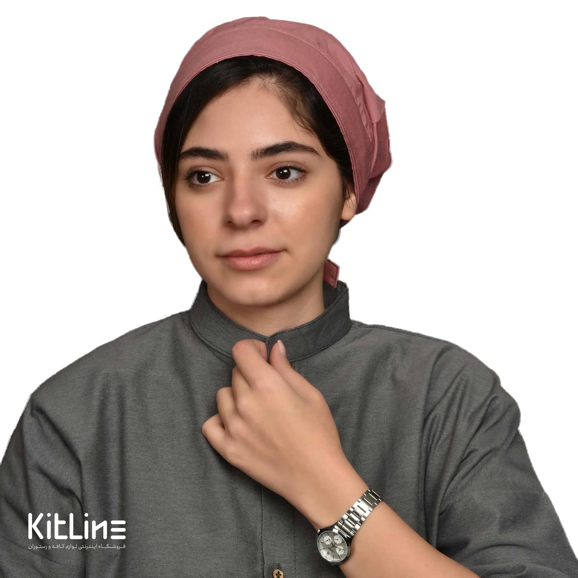 کلاه آشپزی بند دار ترگال صورتی فراز