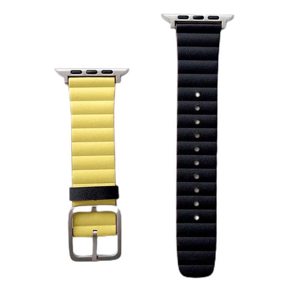 بند چرمی اپل واچ برند جیتک مدل G-TECH Double-sided Leather Strap Band for Apple Watch 44/45/49mm