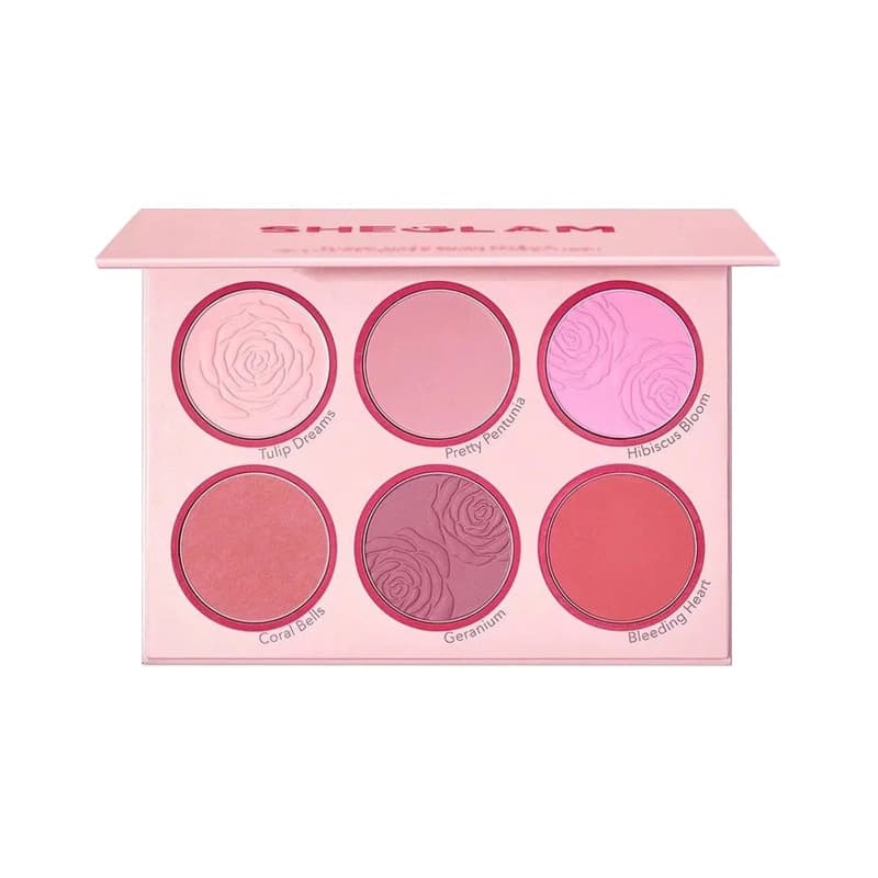 پالت رژگونه پودری 6 رنگ شیگلم مدل Blushing Bouquet